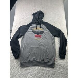 VTG Levis Hoodie Mens XL Gray/Black Hoodie Distressed Vintage  90s Red Tab READ